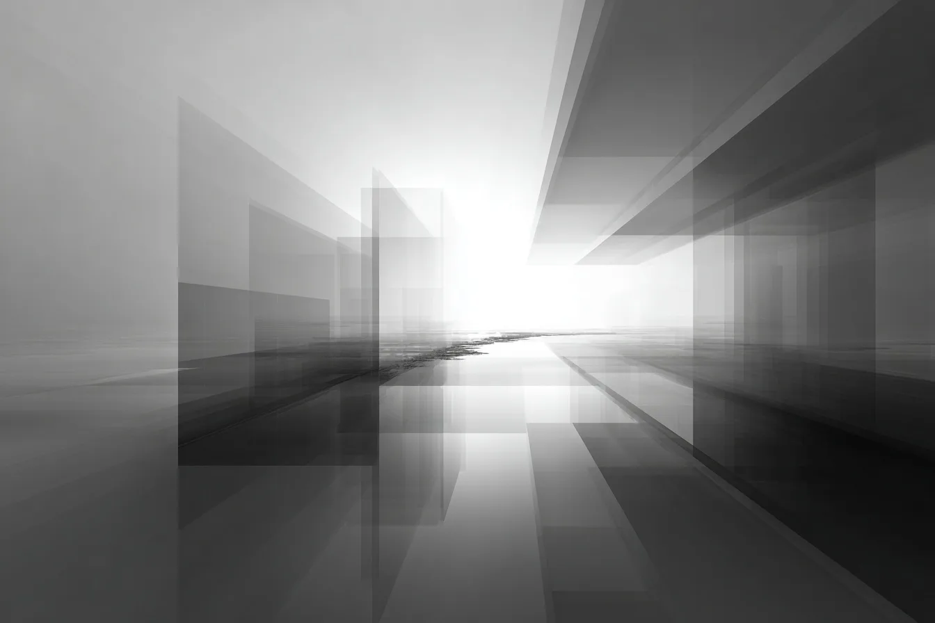 Abstract geometric perspective corridor